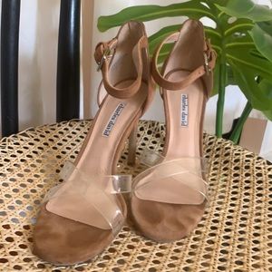 Dark Nude Strappy Stiletto Sandals